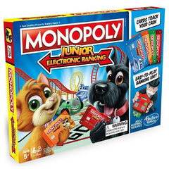 Joc de societate MONOPOLY Junior Electronic Banking E1842, 5 ani+, 2-4 jucatori