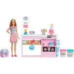Barbie set atelier cofetarie si papusa