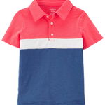 Carter's Tricou polo rosu cu dungi