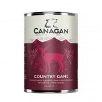 CANAGAN Country Game, XS-XL, Vânat, conservă hrană umedă fără cereale câini junior & adult, (în supă), 400g, Canagan