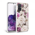 Husa Spate Premium Upzz Tech Samsung Galaxy A41, Floral Bej