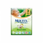 Scutece ECO pentru bebelusi (4-9kg), nr. 3, pachet 34 buc, Moltex
