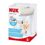 Cana cu pai Action Evolution Nuk, 230 ml, polipropilena, 12 luni+, Gri