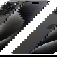 Telefon mobil Apple iPhone 15 Pro Max, 5G, 512GB, 8GB RAM, Dual-SIM, Negru Titanium