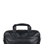 Genti Femei Ben Sherman Premium Karino Leather Double Compartment Briefcase BLACK