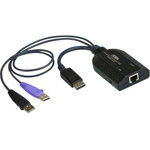 ALTUSEN DisplayPort USB Virtual Media KVM Adapter Cable with Smart Card Reader, ATEN