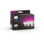 Pachet 3 becuri LED RGB inteligente Philips Hue, Bluetooth, Zigbee, GU10, 4.3W (35W), Philips
