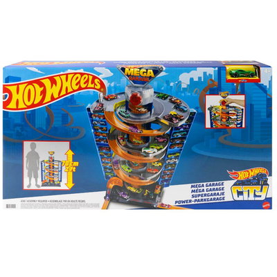 Set de joaca cu masinuta Hot Wheels City, Mega Garage, GTT95, Hot Wheels