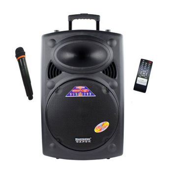 Boxa Activa Portabila , Cu Statie Incorporata , Tip Troller , Difuzor 15 Inch - 38 Cm , 1 Microfon Wireless , Telecomanda , Cititor Stick , Card Sd , Fm Radio , Bluetooth , 450 W, Temeisheng