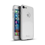 Husa Apple iPhone 7, FullBody Elegance Luxury iPaky Silver, acoperire completa 360 grade cu folie de sticla gratis, iPaky