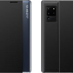 Hurtel New Sleep Case pokrowiec etui z klapką z funkcją podstawki Samsung Galaxy M53 5G czarny, Hurtel