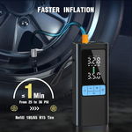 Compresor auto portabil wireless Techstar® MU002, afisaj digital LCD, lanterna LED, baterie reincarcabila 6000mAh, presiune maxima 150 PSI, incarcare USB Type-C, pentru Masini, Motociclete, Biciclete si Mingi, Techstar