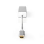 adaptor retea usb-c tata - rj45 mama, gigabit, 0.2m, argintiu, nedis, NEDIS