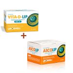 Pachet Promotional - Ascolip Vitamina C + Vita-D-Lip 4000 IU, 