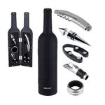 Set accesorii pentru vin, 5 elemente, husa tip sticla, Kinghoff, PowerX