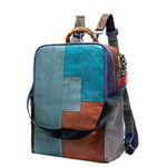 Rucsac dama Riya GT1052, piele naturala, multicolor, PFY