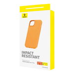 Husa iphone 15 Baseus Fauxther, portocaliu, protectie premium., Baseus