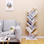 Biblioteca, Nancy Homestore, Bookcase White, Lemn/Melamina, Alb, 141.5 x 50 x 25 cm