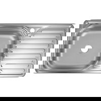 Chiuveta pentru bucatarie Freddo SN8002S, Cuva stanga, Finisaj anticalcar, 76 x 42 cm, Inox Engros, Freddo