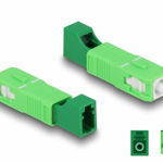 Adaptor fibra optica Hybrid SC Simplex la LC Simplex T-M Verde, Delock 87940, Delock