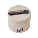 Cutie termos pentru gustare cu lingură Design Letters Eat, înălțime 9 cm, bej, Design Letters
