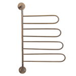 Suport fier forjat bronz de perete pentru prosoape 46 cm x 8 cm x 70 cm