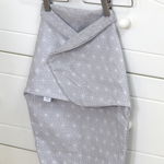 Amy - sistem de infasare baby swaddle sky bunny din bumbac, gri, AMY