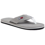 Flip flop TOMMY JEANS - Comfort Footbed Beach Sandal EM0EM00434 Antique Silver PRT