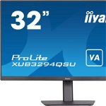 Monitor LED Iiyama ProLite XUB3294QSU-B1 31.5 inch QHD VA 4ms 75Hz Black