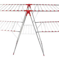 Uscator De Rufe Extensibil Dublu Klausstech, Vopsit Electrostatic, Greutate Suportata 20 Kg, Suport Pentru Carlige, Picioare Antialunecare, Inaltime 123 Cm, Dimensiuni 60 X 130 Cm, Design Modern, Argintiu, KlaussTech