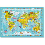 Puzzle Harta animalelor lumii