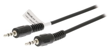 Cablu audio stereo 3.5mm tata- 3.5mm tata, 1.5m, negru Valueline