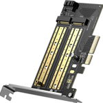 Adaptor M.2 NVME SSD la PCIE 3.0/4.0 x4, Axroad Mall, 32 Gbps, Cu radiator din aluminiu, Compatibil PCI-E4.0 X1 X4 X8 x16, Pentru SSD cu form factor 2280, 2260, 2242 si 2230, Metal, 100*56.5mm, Negru