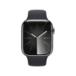 Apple Apple Watch 9, GPS, Cellular, Carcasa Graphite Stainless Steel 41mm, Midnight Sport Band - S/M, Apple