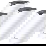 Sistem Mesh Wi-Fi Deco S7 Format din 3 Unitati AC1900 Dual-Band Gigabit cu Acoperire in Toata Casa 1900Mbps  2.4 GHz | 5 GHz Alb/Negru, TP-Link