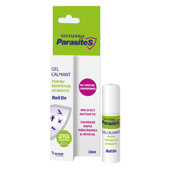 Gel calmant pentru intepaturi de insecte Roll On Santaderm, 10 ml, Parasites