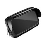 Suport telefon rotativ impermeabil cu parasolar pentru bicicleta, negru, pentru dispozitive de 4,8" - 5,5"