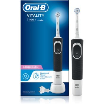 Periuta de dinti electrica Sensitive Clean, Oral-B, 1 capat, Alb/Gri