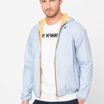 K-Way, Jacheta reversibila cu gluga Jacques, Albastru deschis, Galben sofran, S