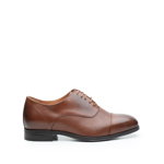 Pantofi eleganti barbati din piele naturala, Leofex - 579 Cognac Box, Leofex