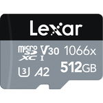 512GB microSDXC SILVER 1066x UHS-I/U1/A2 R160/W120 (V30), Lexar