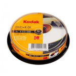 DVD+R printabil full, dual layer, 8.5 GB, inkjet, glossy, Kodak, set 10 bucati, Kodak