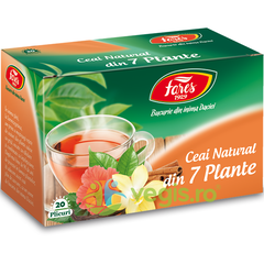 Ceai natural 7 plante, 20 plicuri, Fares, FARES