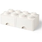 Cutie depozitare LEGO 2x4 cu sertare alb 40061735, Lego