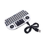 Tastatura Wireless Techstar® i8, Alb, Air Mouse Touchpad 2.4ghz pentru Android TV si Mini PC, Techstar