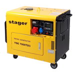 Stager YDE7000TD3 Generator insonorizat 6.3kVA, 8A, 3000rpm, trifazat, diesel, pornire electrica, PROGARDEN