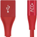 Cablu de date / adaptor Maxcom ACC+ USB Male la Lightning Male, MFi, 1 m, Red