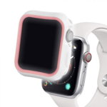 Carcasa Devia pentru Watch Case Apple Watch 4, 44mm, alb cu roz