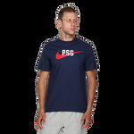 Nike, Tricou de bumbac cu imprimeu logo, pentru fotbal, Rosu/Alb/Bleumarin, 2XL