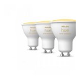 3 Becuri LED inteligente Spot, Bluetooth, GU10, 5W, 350 lm, lumina alba (2200-6500K), Philips